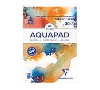CLAIREFONTAINE Bloc collé Aquapad A3 30F 300g