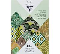Clairefontaine - Bloc de 20 Feuilles de Papiers Artisanaux Verts Format A4 (21x29,7 cm) - Loisirs Créatifs - Carterie Créative, Scrapbooking et Décoration - 95094C