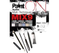 Clairefontaine Bloc de papier à dessin PAINT'ON MIX9 DIN A4 250 g/qm 27 feuilles