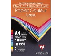 Clairefontaine Bloc de papier toner MAYA DIN A4 20 feuilles