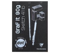 Clairefontaine Bloc Encollé Grafit Dot A4 80f 90g Blanc