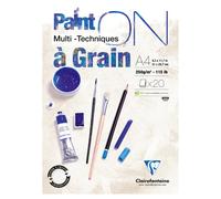 Bloc multi-technique de 20 feuilles A4 à grain Clairefontaine Paint'On G