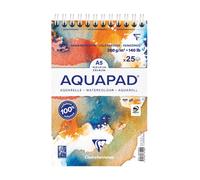 CLAIREFONTAINE Bloc spiralé Aquapad A5+ 25F 300g