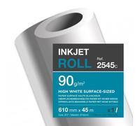 Clairefontaine Papier 10326 – surface 90 g – pour jet d'encre – bobine 610 mm x 45 ml – Blanc