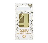 CLAIREFONTAINE Bougie chiffre Or, 4