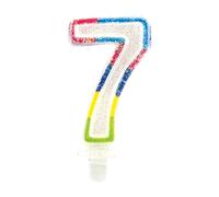 Clairefontaine Bougie chiffre 7 pailleté