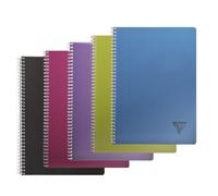 Clairefontaine Cahier à spirale Linicolor A4 21 x 29,7 cm - 90g - Grands carreaux Séyès - 180 pages