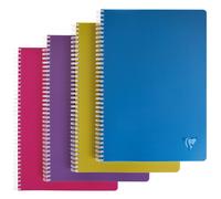 Clairefontaine Cahier à spirale Linicolor A4 21 x 29,7 cm - 90g - Petits carreaux 5x5 - 180 pages