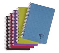 Clairefontaine 329506C Collection Linicolor Intensive Un Carnet à Spirale - A5 14,8x21 cm - 180 Pages Petits Carreaux - Papier Blanc 90 g - Couverture Polypro Transparent - Couleur Aléatoire
