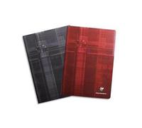 Clairefontaine Cahier brochure 9361C dos toilé 24×32 cm 288 p. grands carreaux Papier blanc 90 g