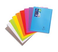 CLAIREFONTAINE Cahier Koverbook piqûre 140 pages Seyès 24x32. Couverture polypropylène opaque assortis