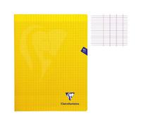 Clairefontaine Cahier MIMESYS 24 x 32 cm - 96 pages - 90 g - Séyès - Jaune - Couverture polypro