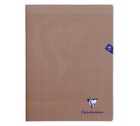 Clairefontaine 363311C Un Cahier Agrafé Mimesys Gris - 24x32 cm - 48 Pages Grands Carreaux - Papier Blanc 90 g - Couverture Polypro
