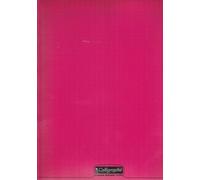 Calligraphe 18173C Un Cahier Agrafé Rouge (une Marque de Clairefontaine) - 24x32 cm - 48 Pages Grands Carreaux - Papier Blanc 90 g - Couverture Polypro Transparent