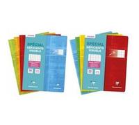 Clairefontaine 63196C Un Cahier Agrafé Déficients Visuels - 24x32 cm - 48 Pages Grands Carreaux Noirs 2,5 mm Agrandis 10/10 - Papier Blanc 90 g - Couverture Carte Pelliculée - Couleur Aléatoire