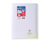CLAIREFONTAINE - Cahier piqûre KOVERBOOK - 21 x 29 7 - 96 pages Seyès - Couverture Polypro translucide - Incolore