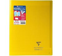 CLAIREFONTAINE - Cahier piqûre KOVERBOOK - 24 x 32 - 96 pages Seyès - Couverture Polypro translucide - Jaune