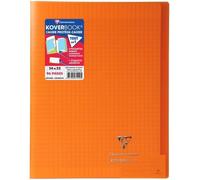 CLAIREFONTAINE - Cahier piqûre KOVERBOOK - 24 x 32 - 96 pages Seyès - Couverture Polypro translucide - Orange