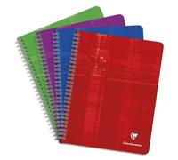 Clairefontaine Cahier à spirale 68761C 17x22 cm 180 pages grands carreaux Papier 90 g