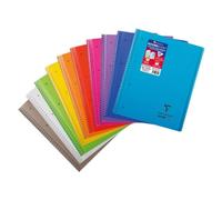 Clairefontaine Cahier à spirale Koverbook A4+ 160 pages détachables petits carreaux papier 90 g