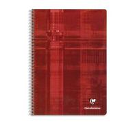 Clairefontaine 68162C Un Cahier à Spirale - A4 21x29,7 cm - 180 Pages Petits Carreaux - Papier Blanc 90 g - Couverture Carte Pelliculée Couleur Aléatoire