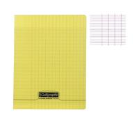 Calligraphe Cahier 18124C agrafé jaune 17x22 cm 96 pages grands carreaux 90 g polypro