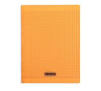 Calligraphe Cahier agrafé 18198C Orange 24x32cm 96 p. grands carreaux couverture polypro transparente