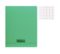 Calligraphe 18125C Un Cahier Agrafé Vert (une Marque de Clairefontaine) - 17x22 cm - 96 Pages Grands Carreaux - Papier Blanc 90 g - Couverture Polypro Transparent