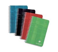 Clairefontaine 68682C Un Carnet à Spirale - 11x17 cm - 100 Pages Petits Carreaux - Papier Blanc 90 g - Couverture Carte Pelliculée Couleur Aléatoire