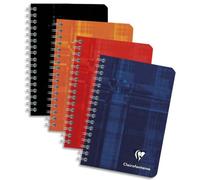 Clairefontaine 68592C Un Carnet à Spirale - 9x14 cm - 100 Pages Petits Carreaux - Papier Blanc 90 g - Couverture Carte Pelliculée Couleur Aléatoire