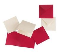 Clairefontaine - Carte Double 160x160 Groseille - Paquet De 25 G