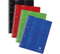 Clairefontaine 82510C Un Cahier à Spirale Perforé - A4+ 22,5x29,7 cm - 160 Pages Détachables Unies Blanches - Papier 90 g - Couverture Carte Pelliculée Couleur Aléatoire