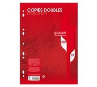 Calligraphe (Clairefontaine) Copies doubles perforées 5616C A4 200 pages petits carreaux 70 g