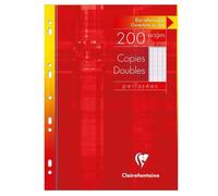 CLAIREFONTAINE Copies Doubles Perforées 21 x 29,7 cm 200 Pages