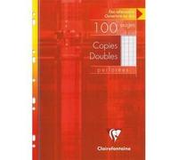 Clairefontaine - Copies doubles séyès perforées A4 21 x 29,7 cm - 100 pages 90 g