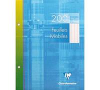 CLAIREFONTAINE Copies simples format 17x22cm 200 pages grands carreaux Seyès Blancs 90g sous étui carton.