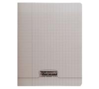 Clairefontaine Couv Polypro, Cahier Piqué Gris 17x22cm 48p Séyès 90g