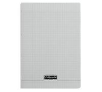 Clairefontaine Couv Polypro, Cahier Piqué Gris 21x29,7cm 96p Séyès 90g