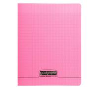 Clairefontaine Couv Polypro, Cahier Piqué Rose 21x29,7cm 96p Séyès 90g