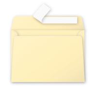 Clairefontaine 5846C - Paquet de 20 Enveloppes Auto-Adhésives - Format C6 11,4x16,2cm - 120g - Coloris Chamois - Invitation Evènements et Correspondance - Gamme Pollen - Papier Premium Lisse