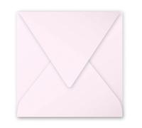 Clairefontaine 5658C - Paquet de 20 Enveloppes Gommées - Format Carré 14x14cm - 120g/m² - Coloris Rose - Invitation Evènements et Correspondance - Gamme Pollen - Papier Premium Lisse