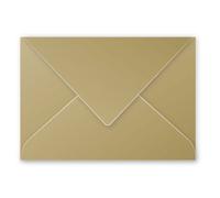 Clairefontaine 51200C - Paquet de 20 Enveloppes Gommées - Format C5 (16,2x22,9cm) - 120g/m² - Coloris Or - Invitation Evènements et Correspondance - Gamme Pollen - Papier Premium Lisse
