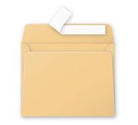 Clairefontaine Enveloppe 120g 90x140 Caramel Pqt 20 Avec Bande De Protection