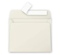 Clairefontaine 5951C - Paquet de 20 Enveloppes Auto-Adhésives - Format 9x14cm - 120g/m² - Coloris Gris Perle - Invitation Evènements et Correspondance - Gamme Pollen - Papier Premium Lisse