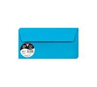 Clairefontaine 5555C - Paquet de 20 Enveloppes Auto-Adhésives - Format DL 11x22cm - 120g/m² - Coloris Turquoise - Invitation Evènements et Correspondance - Gamme Pollen - Papier Premium Lisse