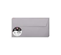 Clairefontaine 5325C - Paquet de 20 Enveloppes Auto-Adhésives - Format DL 11x22cm - 120g/m² - Coloris Gris Koala - Invitation Evènements et Correspondance - Gamme Pollen - Papier Premium Lisse