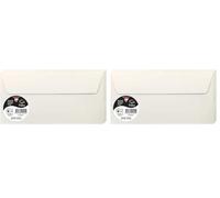Clairefontaine Enveloppes DL Gris perle 120g Auto-Adhésives Lot 20 - Format standard 11 x 22 cm, Papier Lisse, Invitation Mariage, Faire-Part, Cartes et Correspondance - Pollen - Référence 5055C