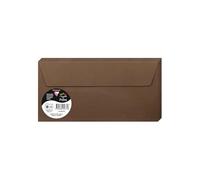 Clairefontaine Enveloppes DL Marron taupé 120g Auto-Adhésives Lot 20 - Format standard 11 x 22 cm, Papier Lisse, Invitation Mariage, Faire-Part, Cartes et Correspondance - Pollen - Référence 5875C