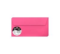 Clairefontaine Enveloppes auto-adhésives 5575C Pollen DL 11x22 cm 120 g/m² Rose fuchsia – Paquet 20