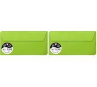 Clairefontaine Enveloppes DL Vert menthe 120g Auto-Adhésives Lot 20 - Format standard 11 x 22 cm, Papier Lisse, Invitation Mariage, Faire-Part, Cartes et Correspondance - Pollen - Référence 5545C